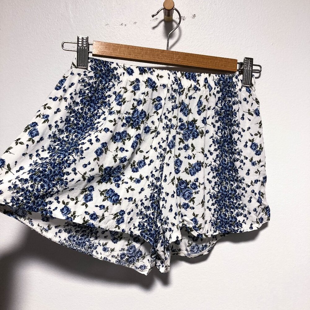 Brandy Melville Blue Floral Shorts
